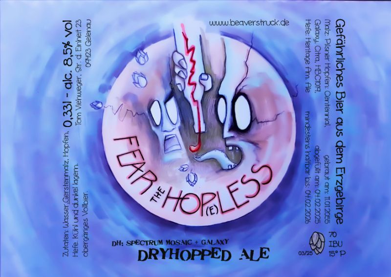 Etikett A6 FEAR THE HOPLESS