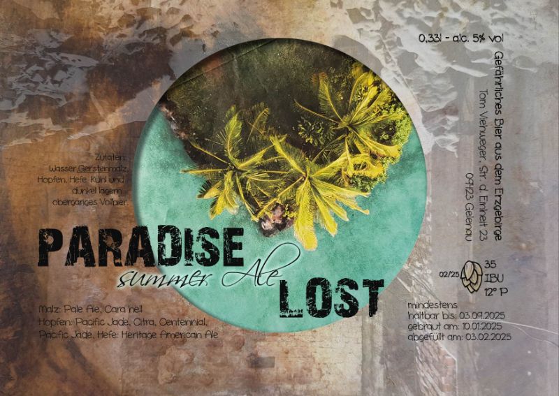 Etikett A6 PARADISE LOST