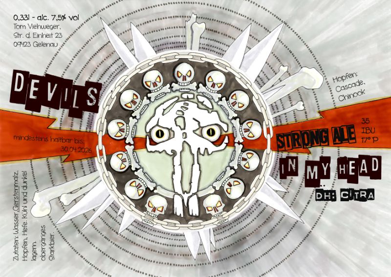 Etikett A6 DEVILS IN MY HEAD