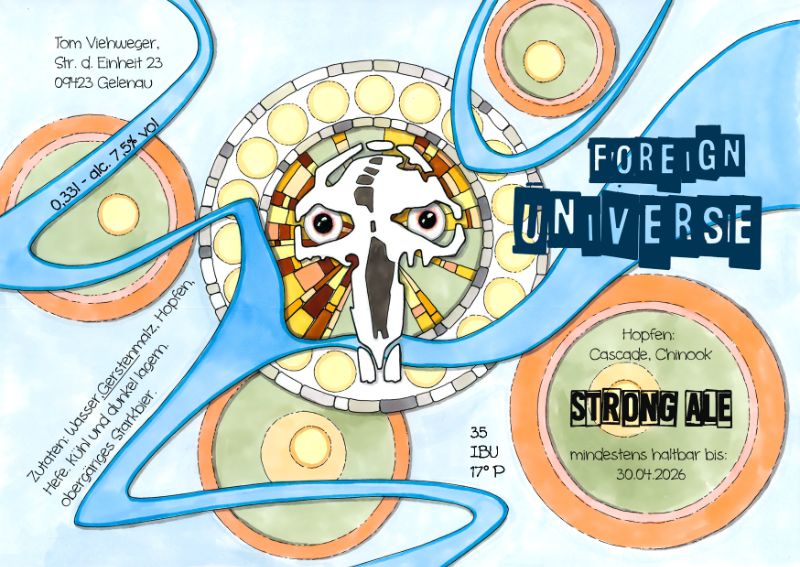 Etikett A6 FOREIGN UNIVERSE